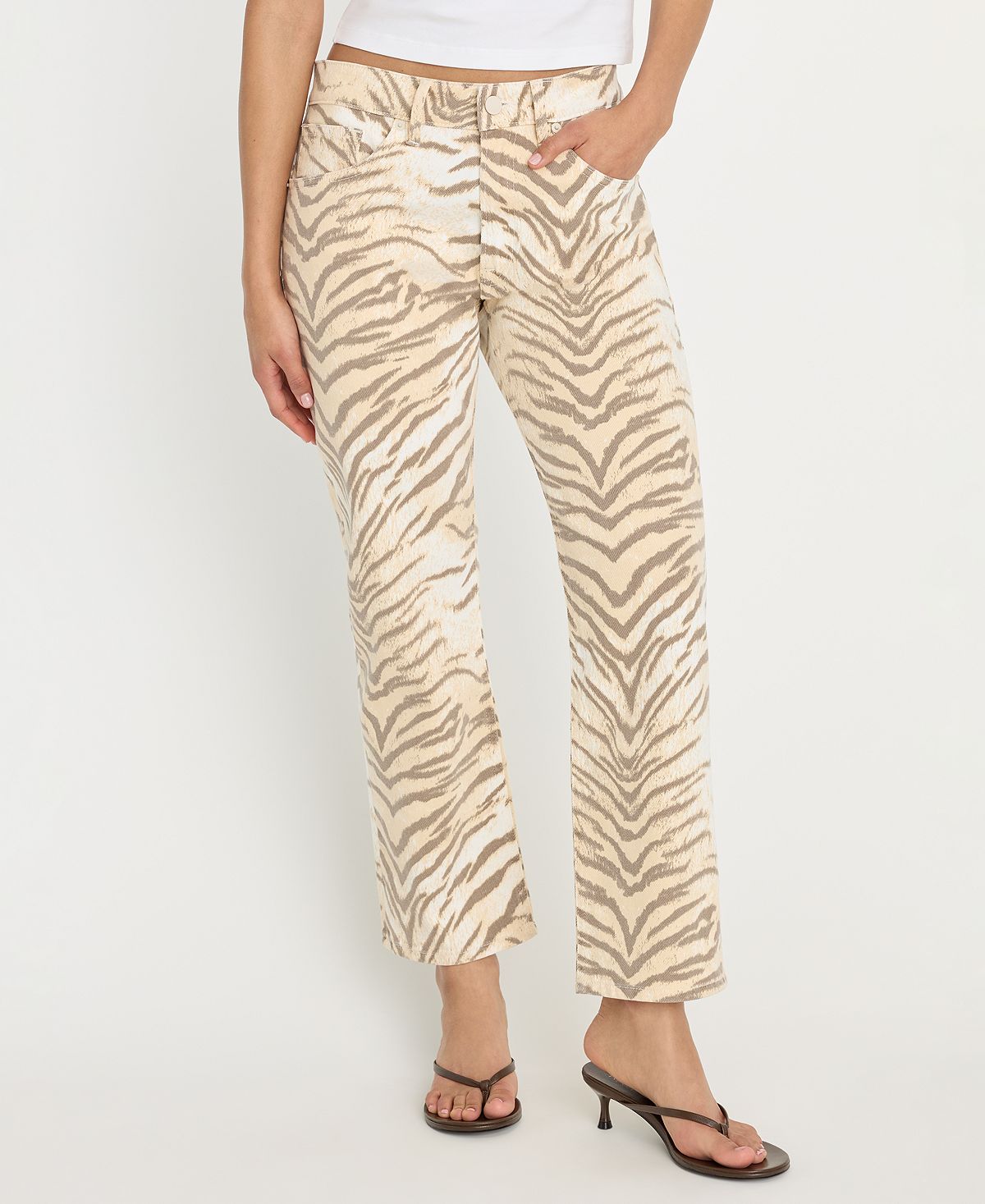 Good American Women's Good Vintage-Inspired Straight Tiger Print Jeans view 1 — MAYCSS fashion products