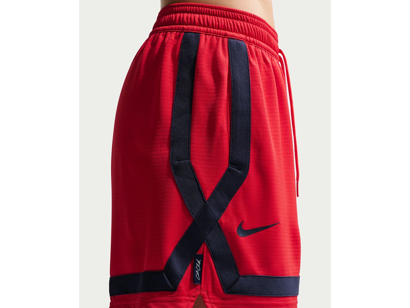 Женские шорты Nike Caitlin Clark Drawstring Basketball, цвет: Красный — фото 3