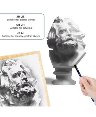 35PCS Sketching Pencils Set, Portable Zippered Travel Case, Pro Art Drawing Kit for Artists, Adults, Teens, Beginner and Kid