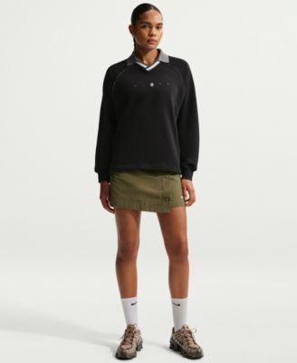 Women's Sportswear Phoenix Fleece Graphic Polo Oversized Top