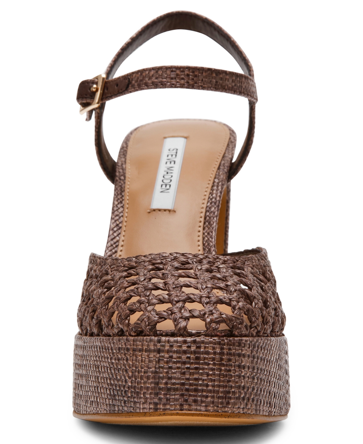 Steve Madden Women's Lexie Woven Adjustable Strap Platform Sandals