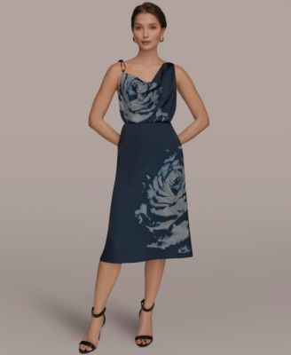 Women's Floral A-Line Midi Skirt