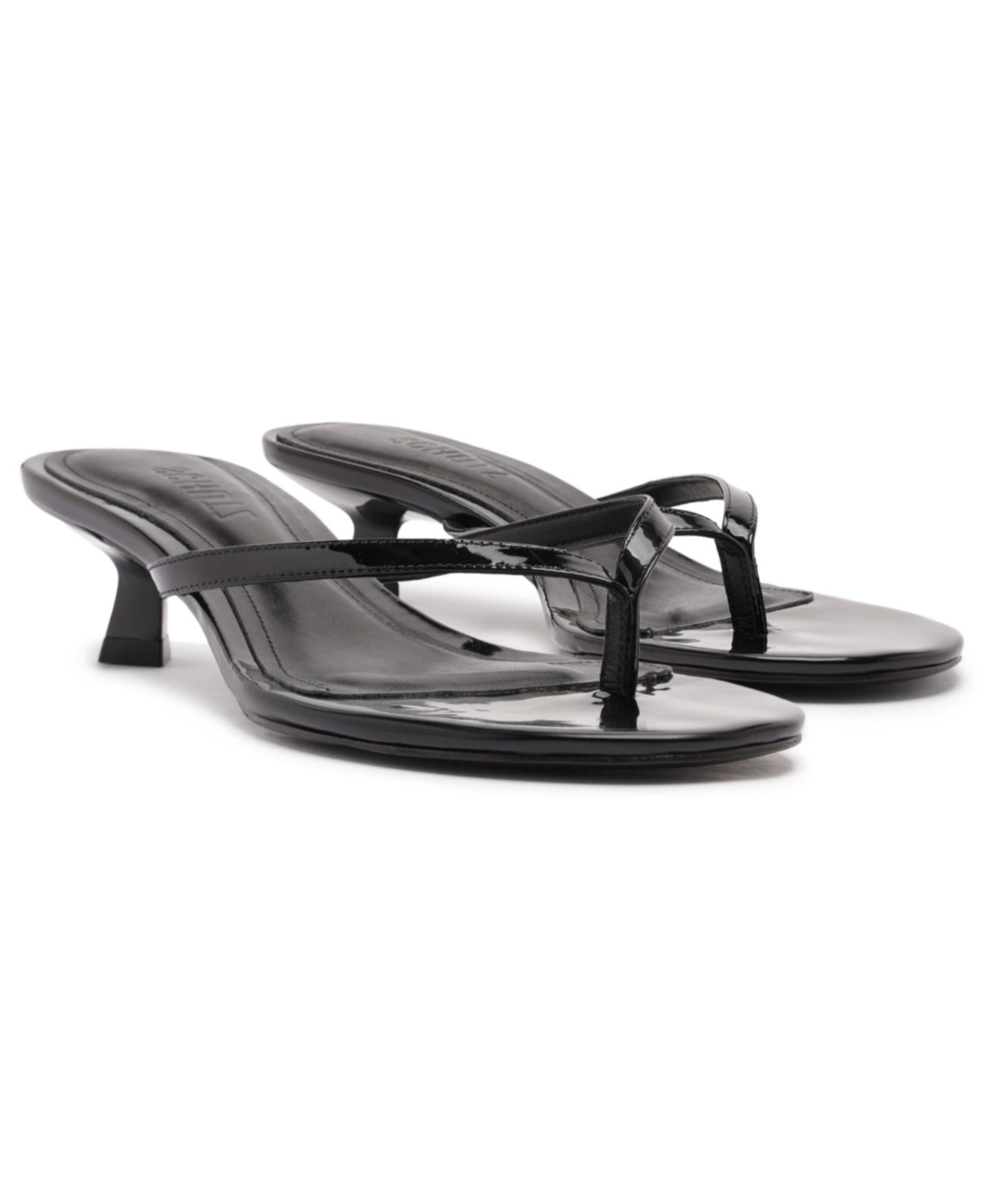 Женские сандалии Schutz Carolyn Slip-On Dress Sandals, цвет: Чёрный лаковый — фото 7