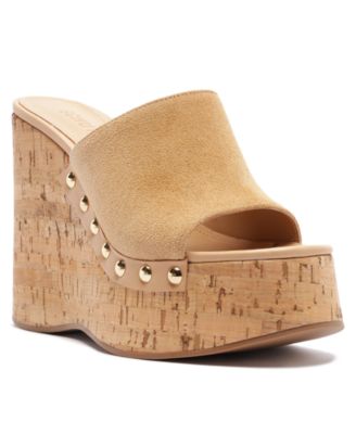 Women's Dalle Studs Slip-On Wedge Sandals