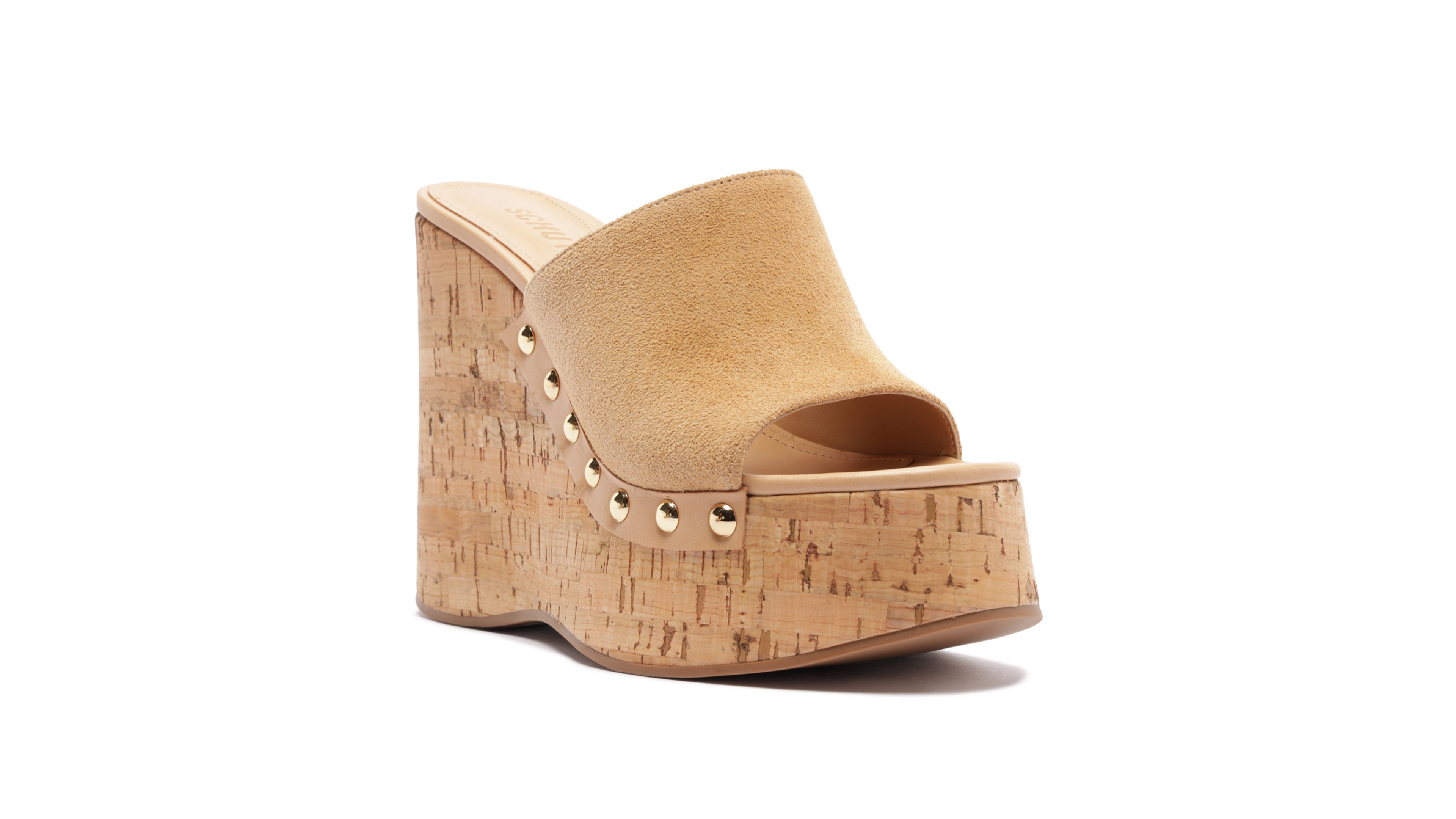 Schutz Women's Dalle Studs Slip-On Wedge Sandals