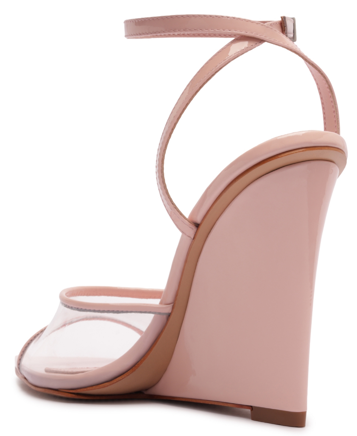 Schutz Women's Elodie Vinyl Pointed Toe Wedge Sandals