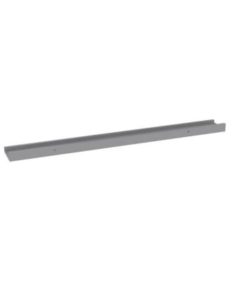 Wall Shelf Set of 4 Gray MDF 31.5x3.5x1.2 in Wall mounting