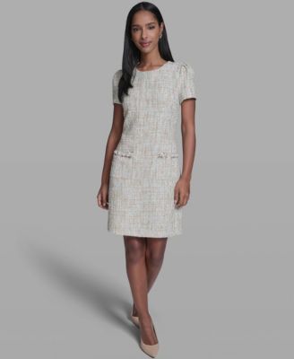 Women's Sequined Textured Crewneck Dress