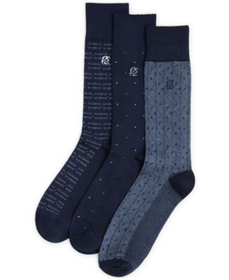 Men's Patterned Rib Mix Socks, 3-Pack