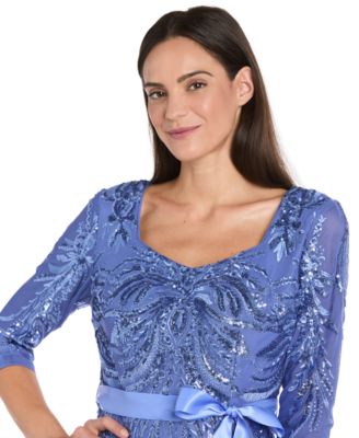 Women’s Sequin 3/4-Length Sleeve Ball Gown