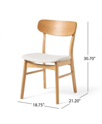 5-Piece Dining Table Set with Solid Wood Frame Table and 4 Upholstered Chairs