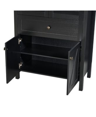 Dome Cabinet, Black, high-quality materials, antique craftsmanship, large storage