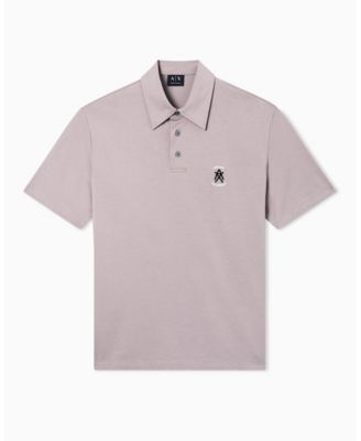 Men's Short Sleeve Mercerized Cotton Logo Polo Shirt