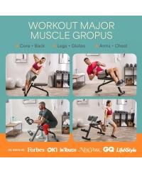 Roman Chair Hyperextension Bench – Adjustable, Foldable Glute & Lower Back Machine