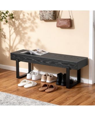 Streamdale Wood Bench for Bedroom, Farmhouse Kitchen Table Benches, Modern Shoe Bench