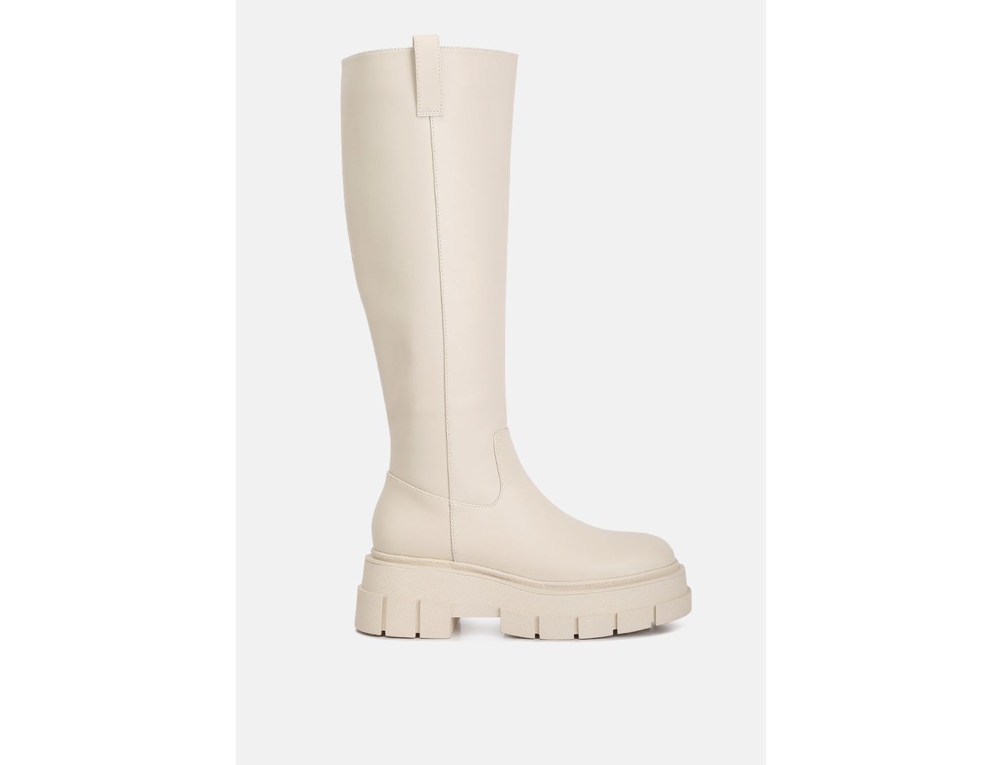 Женские ботинки London Rag Blume Faux Leather Chunky Platform Knee Length, цвет: Бежевый / Хаки — фото 4