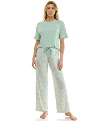Women's Open Leg Mid-Rise Sleep Pants