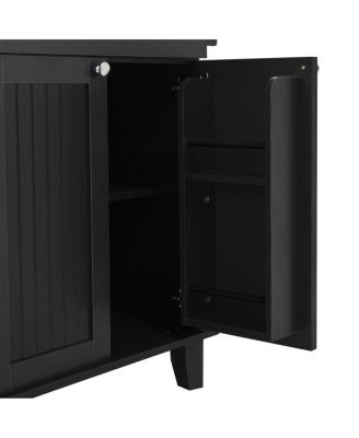 Farmhouse Kitchen Island with Drop Leaf, Storage