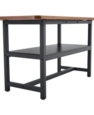 Walnut Dining Table (71") with 8 White PU Chairs