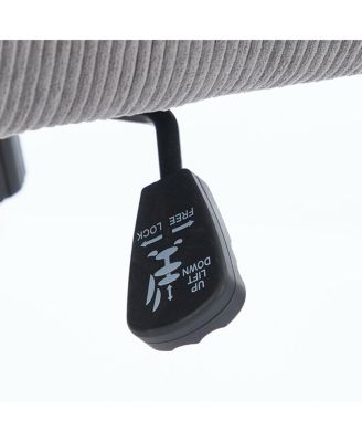 Mid-back office chair, striped fabric, ergonomic design