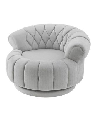 Swivel Accent Chair 360° Round Club Chair for Living Room/Bedroom