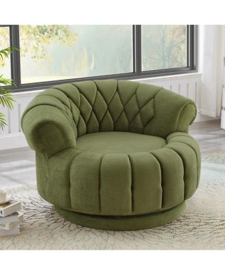 Swivel Accent Chair 360degree(s) Round Club Chair for Living Room/Bedroom