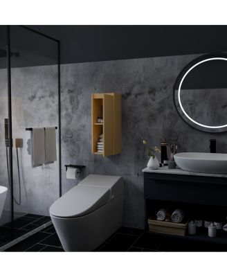 Bamboo side pressing process large capacity wall cabinet