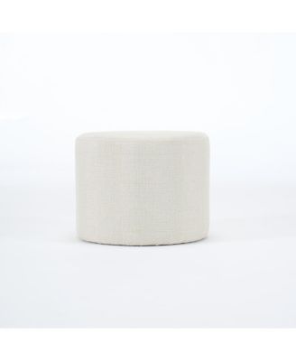 Streamdale Ball & Cast Nesting Storage Ottomans (2-pc), Linen Upholstered w/Wood Tray, Beige