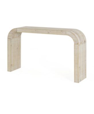 52" Curved Edge Wood Console Table