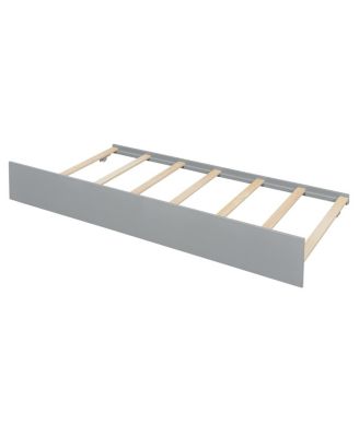 Full Size Wooden House Bed with Twin Size Trundle