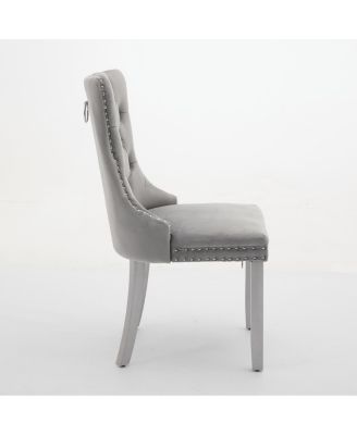 Nikki Collection Modern Velvet Dining Chair Set (2-Pcs)