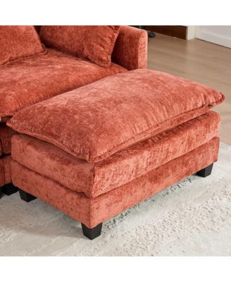 Luxurious Velvet Lounge Chair with Adjustable Backrest