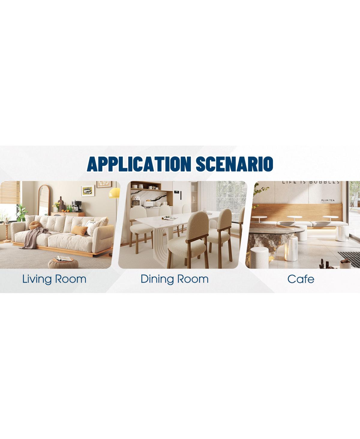 Streamdale Furniture Luxury Simple Chair - Set of 4 Black Pu Dining Chairs with Metal Legs