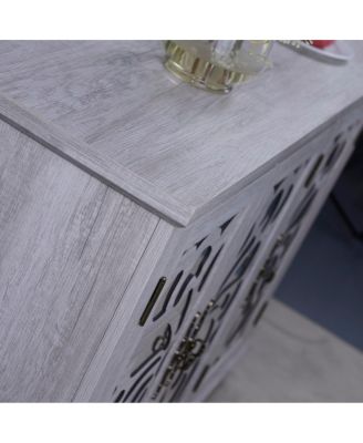 49" Countertop Sideboard with 3 Mirrored Doors & Adjustable Shelves