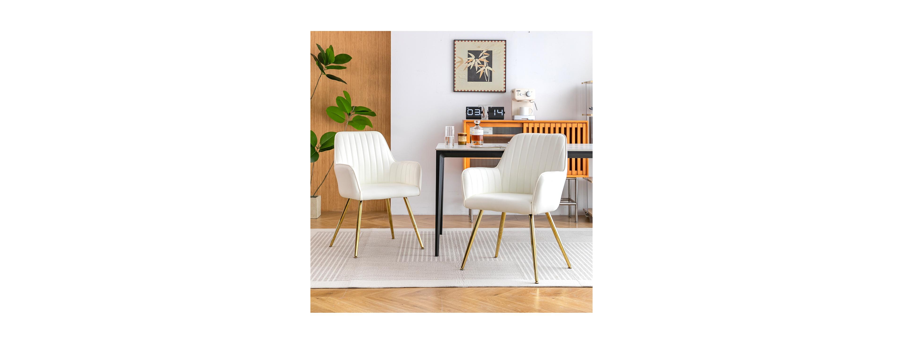 Streamdale Furniture Faux Leather Dining Chairs (Set of 2)