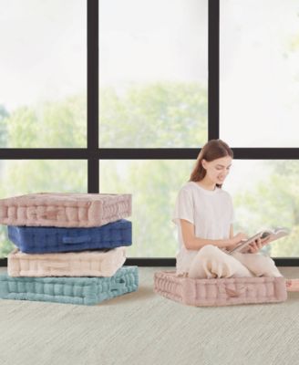 Azza Chenille Square Floor Pillow Cushion, 24" x 24"
