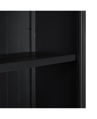 LED Lighting 2-Piece Bookcase Suite with Glass Doors & Drawers