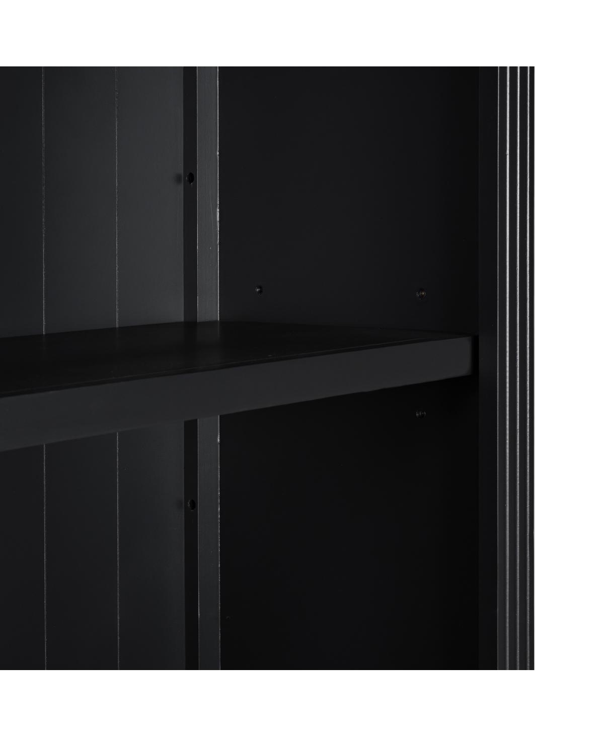 Streamdale Furniture Led Lighting 2-Piece Bookcase Suite with Glass Doors & Drawers