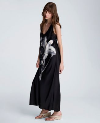 Women's Scoop Neck Long Slip Dress