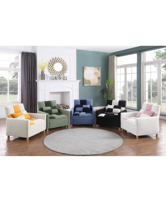 Convertible Sleeper Sofa Chair Bed with Pillow, Soft Teddy Fabric