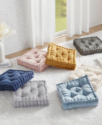 Azza Chenille Decorative Floor Pillow, 20" x 20"