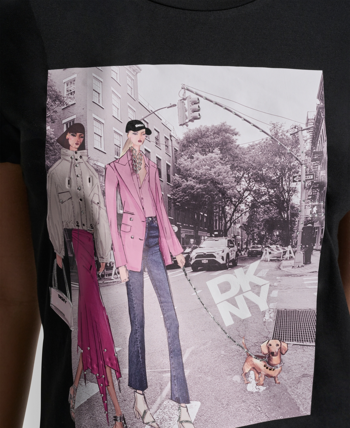 Dkny Women's Bleecker Conversational Short-Sleeve T-Shirt