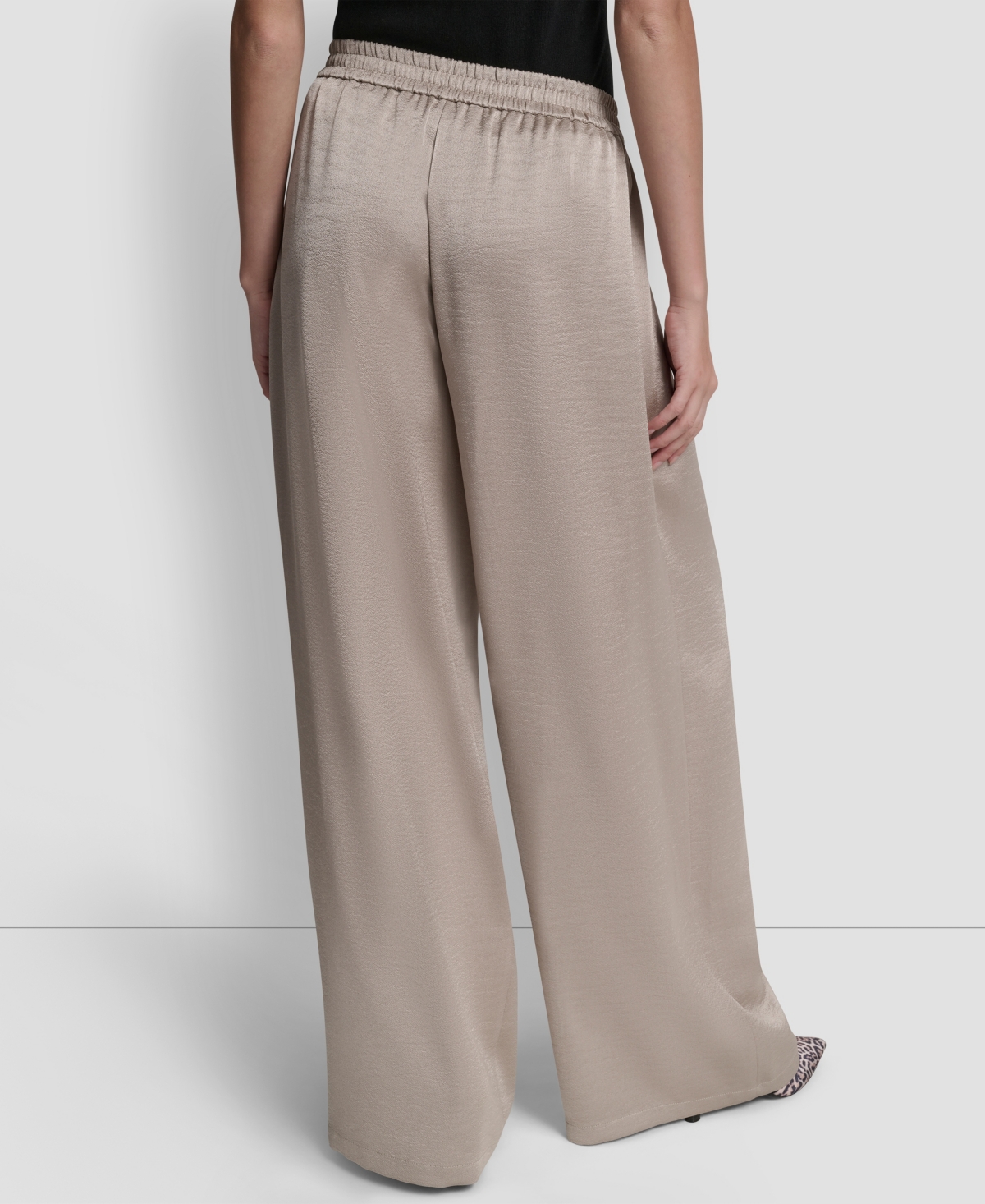 Dkny Women's Pleated Wide-Leg Pull-On Pants