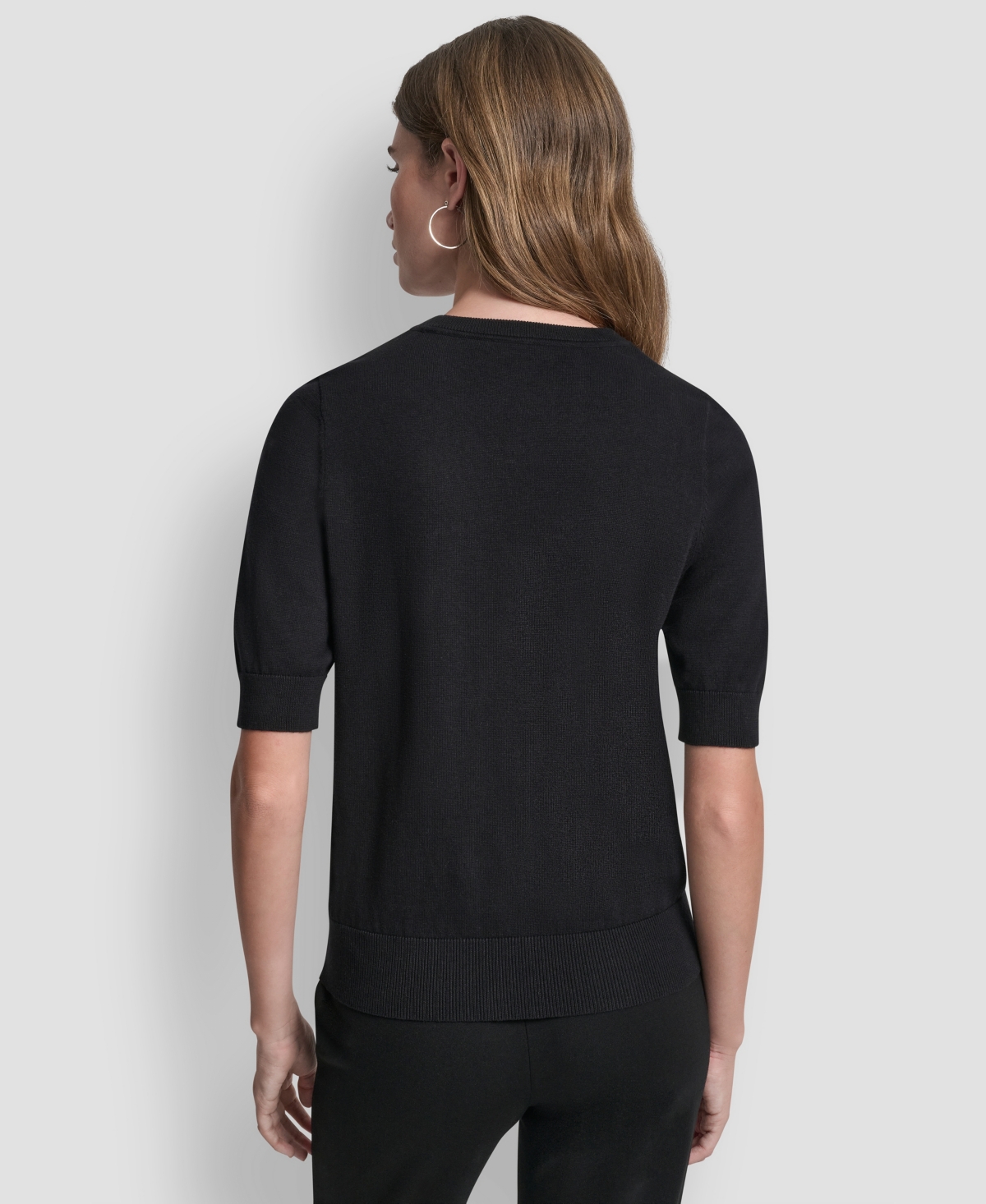 Dkny Women's Short-Sleeve Graffiti Hearts Sweater Top