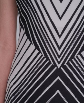 Women's Printed Sleeveless Midi Dress