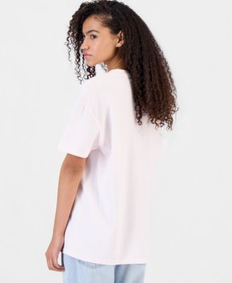 Juniors' Butterfly-Graphic Cotton Boyfriend T-Shirt 