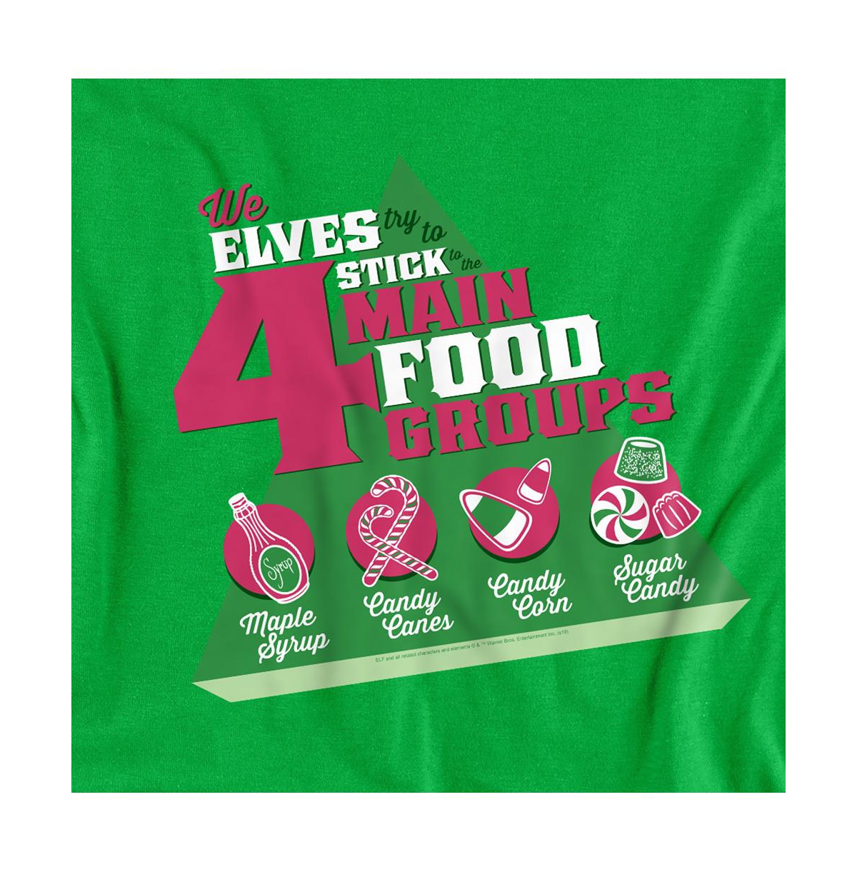 Elf Men's 4 Main Food Groups T Shirt