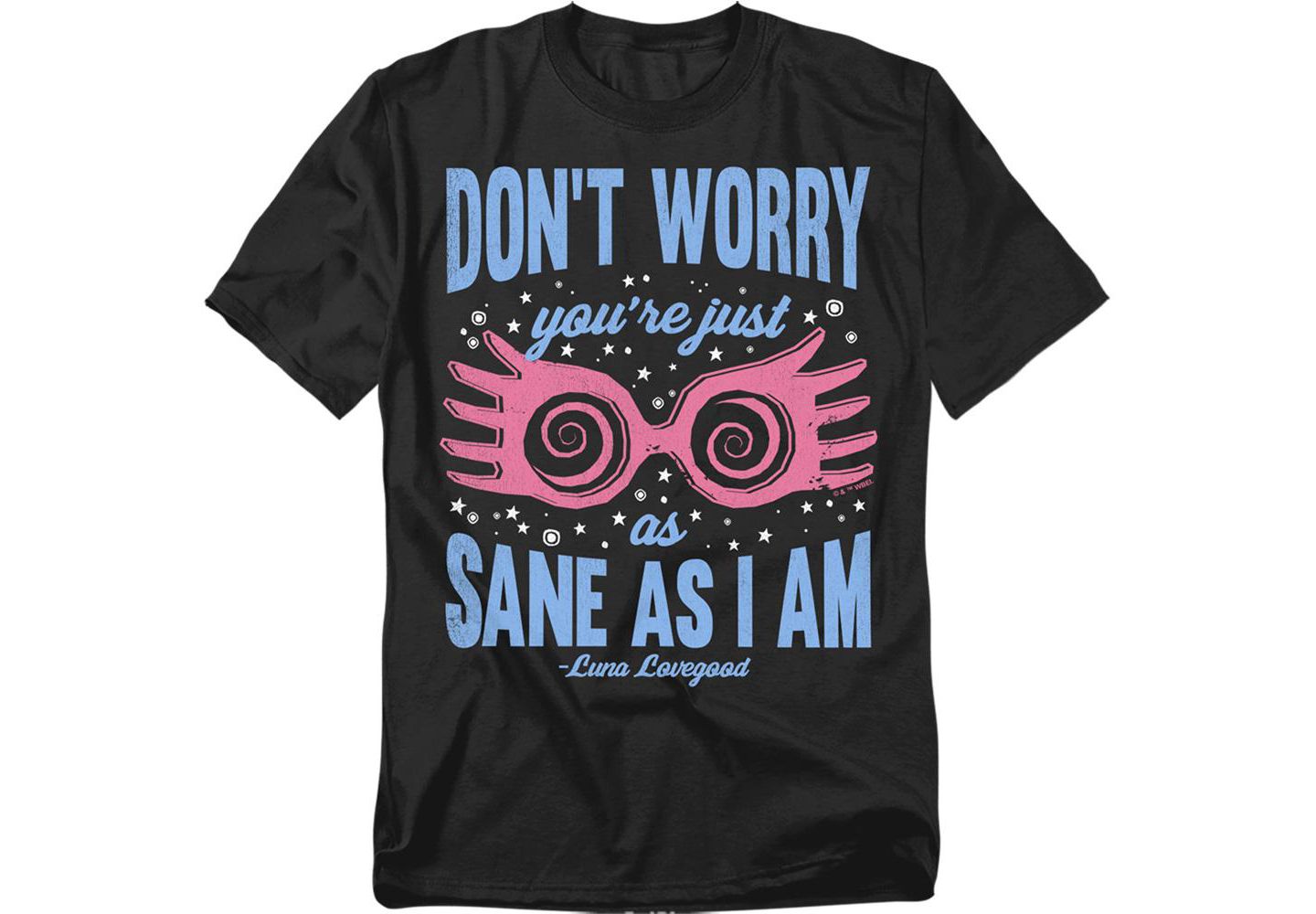 Мужская футболка Harry Potter Don't Worry You're Just As Sane As I Am, цвет: Чёрный — фото 1