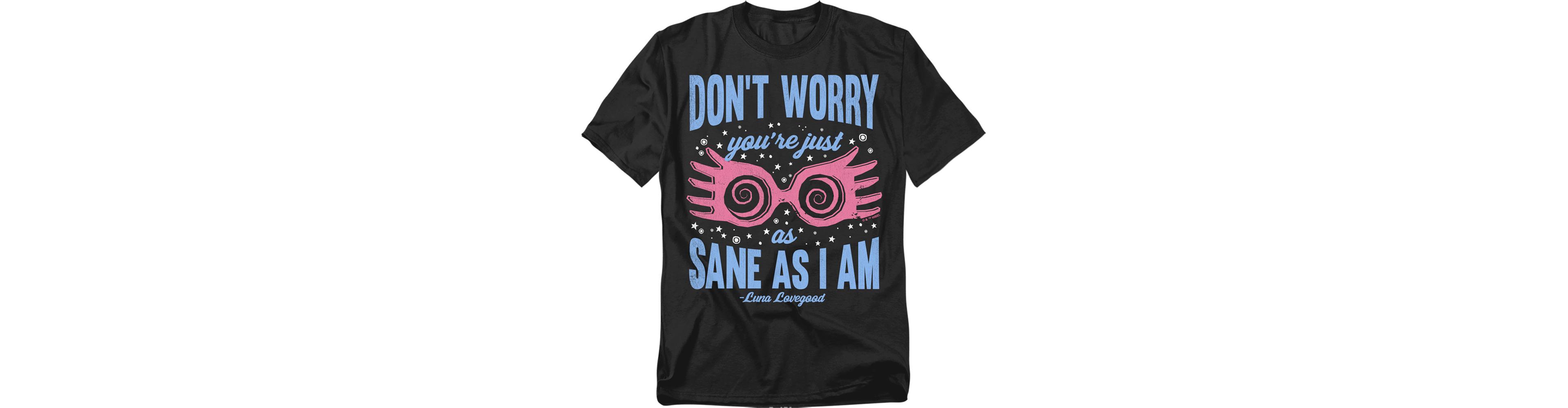 Harry Potter Men's Don't Worry You're Just As Sane I Am T Shirt