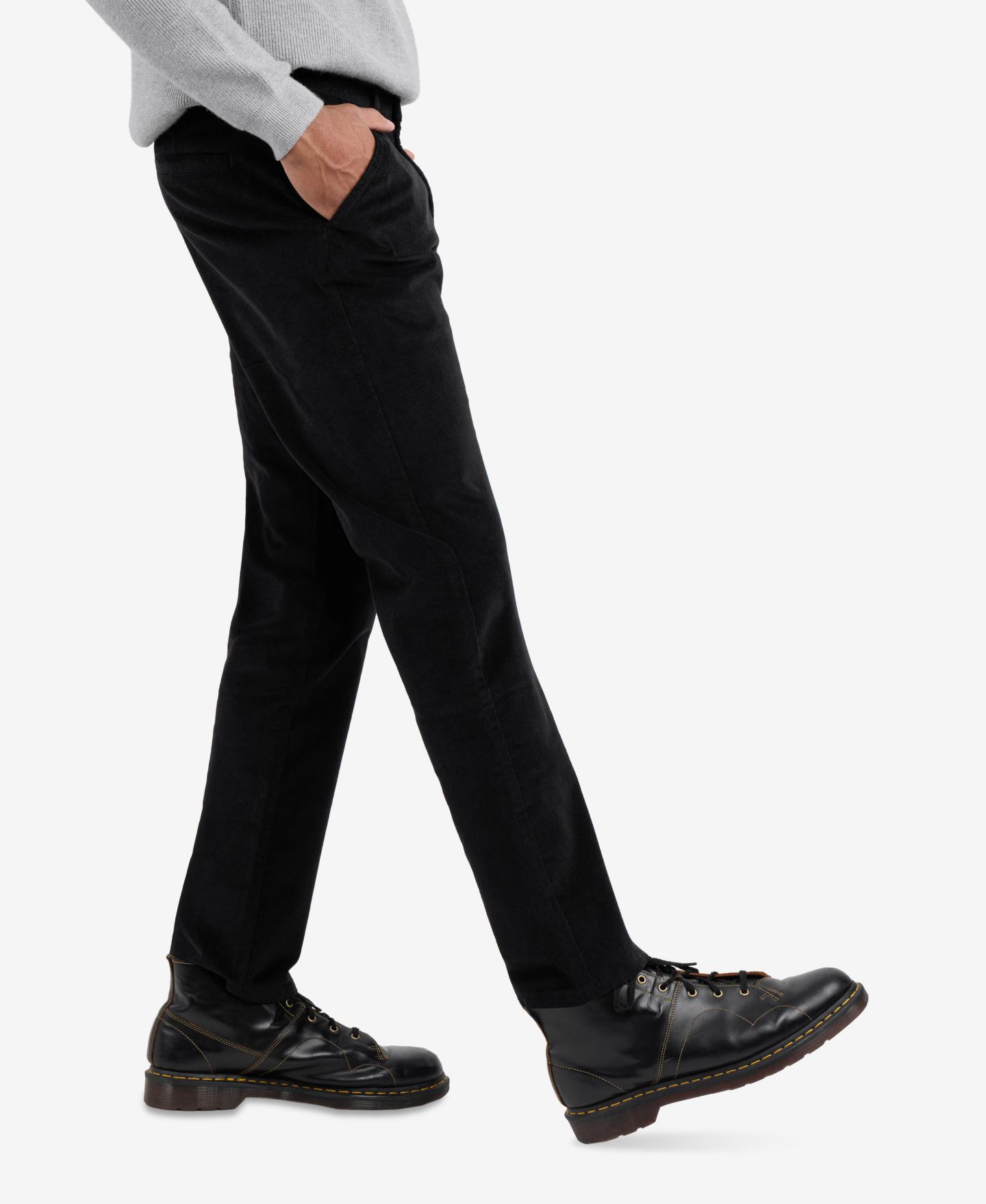 Мужские брюки SPRING + MERCER Slim Fit Corduroy, цвет: Чёрный — фото 3